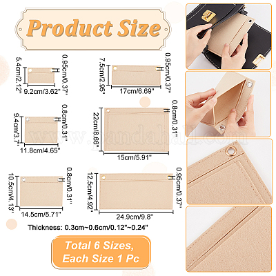 6 шт. 6 вставок-органайзера из шерстяного фетра&nbsp;FIND-WR0008-28-1