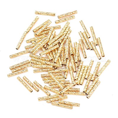 Латунные текстурированные бусины&nbsp;KK-H250-01A-G-1