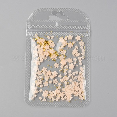 Цветок пластиковые кабошоны гвоздь MRMJ-I001-03G-1