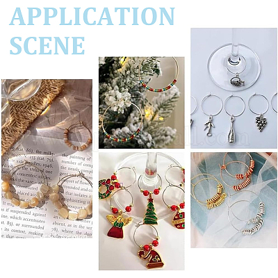 50 шт. 5 стиля латунных сережек-колец KK-UN0004-79-1