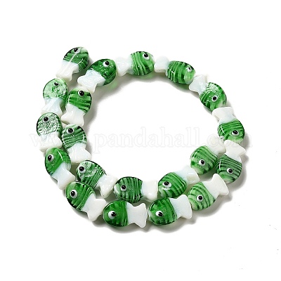 Бусы лэмпворк ручной работы LAMP-G154-07H-1