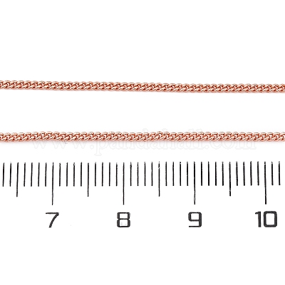 Ожерелья из витой латунной цепочки толщиной 1.2 мм NJEW-D302-64RG-1