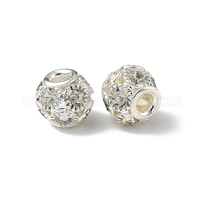 Латунные бусины со стразами &nbsp;KK-A267-03B-01S-1