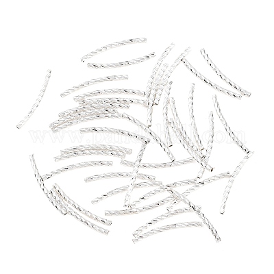 Латунные текстурированные изогнутые трубчатые бусины&nbsp;KK-H250-01B-S-1