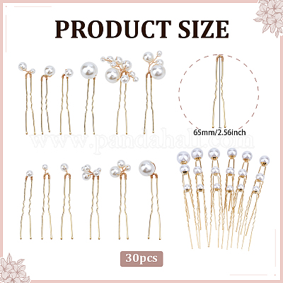 2 набор 2-х видов железных заколок для волос для женщин&nbsp;OHAR-ME0001-03-1