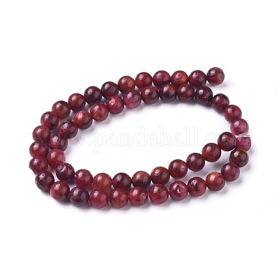 Натуральные нитки из бисера тулита&nbsp;G-D0006-C16-8mm-1