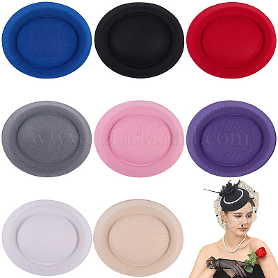 8 шт. 8-цветная тканевая основа для шляпы-таблетницы в стиле стюардессы для шляпного магазина&nbsp;AJEW-GF0010-95-1