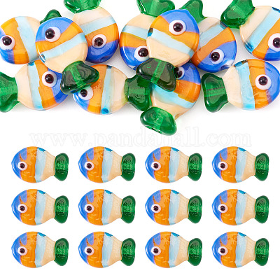 12шт ручной работы бусины лэмпворк&nbsp;LAMP-TA0001-74A-1