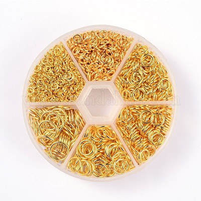 1 коробка с открытыми прыжковыми кольцами латунные прыжковые кольца KK-X0068-G-B-1