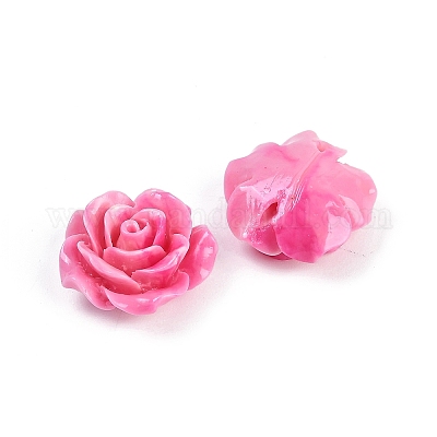 Резные бусины из синтетического коралла&nbsp;CORA-M001-04A-1