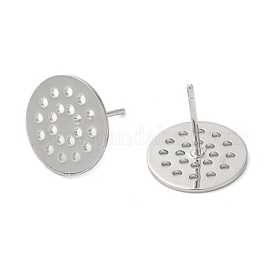 Латунные серьги-гвоздики&nbsp;KK-C028-14P-1