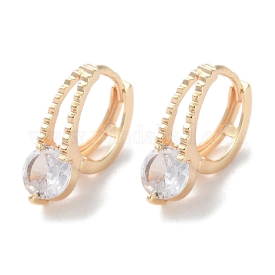 Латунные серьги обруча EJEW-C121-08G-1