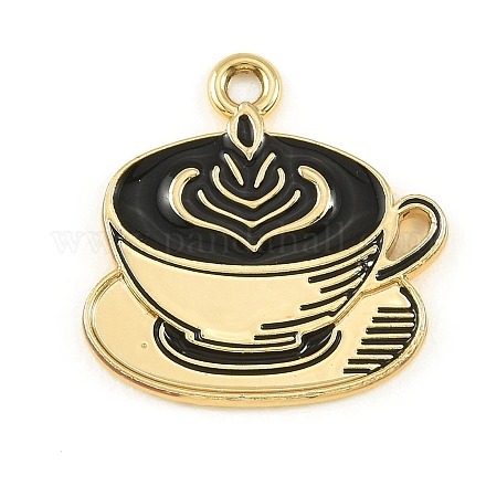 Подвески из сплава кофе с эмалью&nbsp;ENAM-B038-01G-06-1