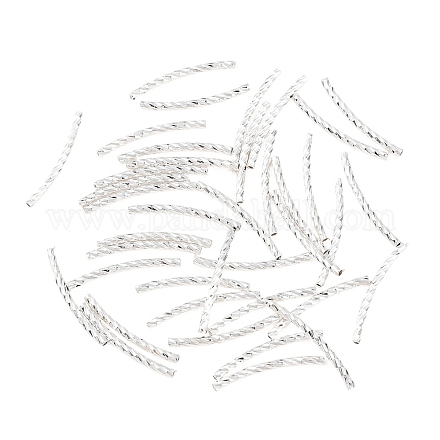 Латунные текстурированные изогнутые трубчатые бусины&nbsp;KK-H250-01B-S-1