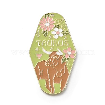 Большие подвески из сплава эмали с изображением двенадцати созвездий ENAM-D305-06D-G-1