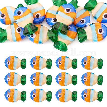 12шт ручной работы бусины лэмпворк&nbsp;LAMP-TA0001-74A-1