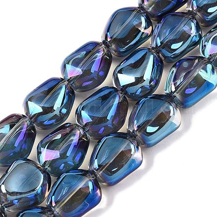 Стеклянные бусины с гальваническим покрытием &nbsp;EGLA-T021-08I-1