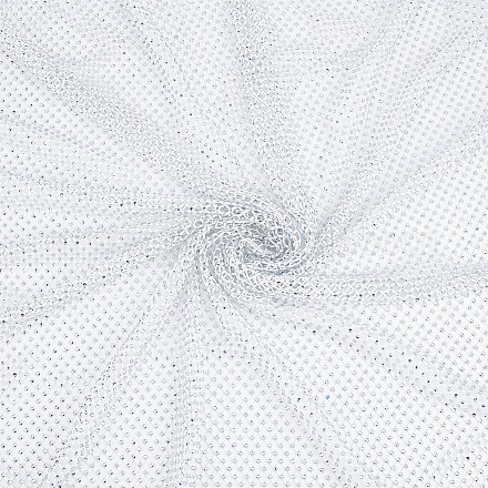 Сетчатая ткань со стразами SENE-WH0003-53-1