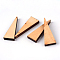 Wood Pendants, Lead Free, Triangle, Dyed, Navajo White, 40.5x15x4.5~5mm, Hole: 2mm