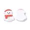 Christmas Theme Opaque Resin Cabochons, Snowman, 27x23x6mm