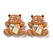 Bear Theme Opaque Resin Cabochons, Colorful, Baby Bottle Bear, 22.5x23x9mm