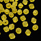 Frosted Acrylic Beads, Faceted, Cone, Yellow, 6x5.5mm, Hole: 1.5mm, about 6770pcs/500g