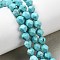 Natural Magnesite Beads Strands, Dyed & Heated, Star Cut Round Beads, Turquoise, 10mm, Hole: 1mm, about 62pcs/strand, 14.96''(38cm)