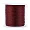 Polyester Braided Metallic Thread, for DIY Braided Bracelets Making and Embroidery, Dark Red, 0.4mm, 6-Ply, about 54.68 yards(50m)/roll