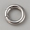 316 Stainless Steel Spring Gate Rings, Round Ring, Stainless Steel Color, 12x2mm