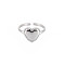 Non-Tarnish 304 Stainless Steel Heart Open Cuff Ring for Women, Stainless Steel Color, US Size 9 1/4(19.1mm)