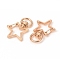 Star Shape Zinc Alloy Swivel Lobster Clasps, Swivel Snap Hook, Light Gold, 34x24x6mm, Hole: 5x9mm