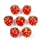 Handmade Lampwork Beads, Strawberry, Red, 13.5~14x13.5mm, Hole: 1.8mm
