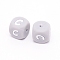 Silicone Beads, Cube with Letter.C, Gray, 12x12x12mm, Hole: 2mm