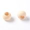 Natural Wood Beads, Round, BurlyWood, 19.5x15mm, Hole: 10mm