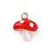 Alloy Enamel Pendants, Golden, Mushroom, 15.5x12.5x9.5mm, Hole: 1.6mm
