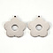 Non-Tarnish 201 Stainless Steel Pendants, Laser Cut, Flower, Stainless Steel Color, 25.5x23.5x2mm, Hole: 1.5mm