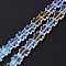 Transparent Electroplate Glass Beads Strands, AB Color Plated, Bear, Clear AB, 9~9.5x8x2.5mm, Hole: 0.7mm, about 45pcs/strand, 16.46 inch(41.8cm)
