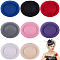 8Pcs 8 Colors Fabric Pillbox Stewardess Fascinator Hat Base for Millinery, Mixed Color, 155x140x37mm, 1pc/color