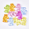 Transparent Acrylic Pendants, Unicorn, Mixed Color, 49x31x13mm, Hole: 3mm, about 49pcs/500g