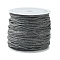 23M Waxed Cotton Cords, Multi-Ply Round Cord, with 1Pc Plastic Spools, Gray, 1mm, about 25.15 Yards(23m)/Set