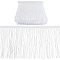 Polyester Tassel Fringe Trimming, White, 155~160x0.9mm, about 10m/card