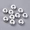 201 Stainless Steel Spacer Beads, Flat Round, Silver, 5x2mm, Hole: 1.6mm