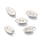 Non-Tarnish 304 Stainless Steel Chain Extender Drop, Oval with Word K18, Stainless Steel Color, 9x4.5x0.7mm, Hole: 1.4mm