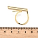 Латунь манжеты кольца&nbsp;LS-RJEW-Z097-04G-3