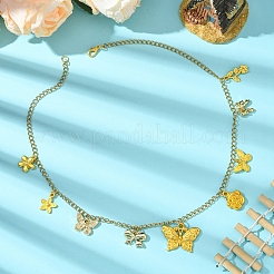 Ожерелья из нержавеющей стали 304 с бабочками&nbsp;NJEW-FS00006