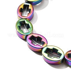 Гальванические нити из синтетических немагнитных гематитовых бусин&nbsp;G-L613-Z01-01B