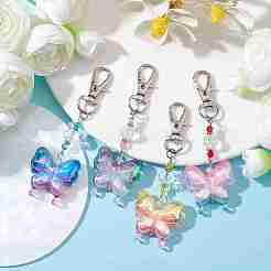 4 шт. акриловые подвески-бабочки&nbsp;HJEW-JM01595