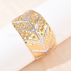 Браслеты-манжеты из нержавеющей стали 304 для женщин&nbsp;BJEW-G757-01GP