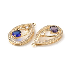 Латунь с подвесками из стекла k9 и стразами&nbsp;KK-C024-44KCG