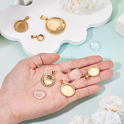 Оправы для подвесок из нержавеющей стали 304 в виде кабошонов&nbsp;STAS-TA0001-47E